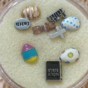 Origami Owl Floating Charm Lot Easter 9 charms